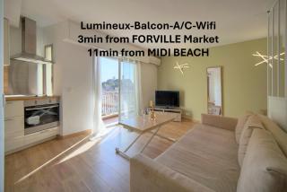 Studio Moderne BALCON, proche FORVILLE- CENTRE CANNES A0B198 - 0