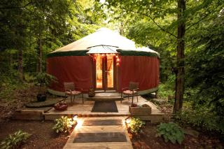Luxury Yurt Rental Hidden in the Forest near Bristol, Vermont - 0
