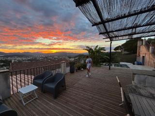 Vue mer appartement duplex en bas de maison - Mougins - 7