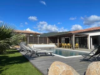 Villa Plein pied 8 pers piscine chauffée privée proche plage San Cipriano Cala Rossa Climatisation WIFI - Lecci - 9