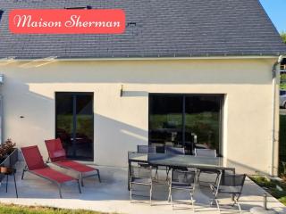 Sherman & Willy Jeep - 2 Maisons de vacances, 4min à pied de la plage - Parking privé - Wifi gratuit - Terrasse - Calme - Saint-Côme-de-Fresné - 6