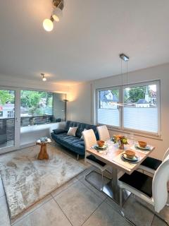W7 Rooms, Bergblick Apartment, Kingsizebett & Schlafcouch, Balkon & Garten - Kiefersfelden - 4