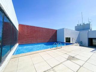 Apto Completo Ponta Verde 1 Quarto, a Passos da Praia, Piscina, Varanda e Garagem - Maceió - 2