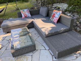Rez-de-villa - piscine chauffée & jardin- salon avec canapé lit, cuisine et 2 chambres - Mougins - 3