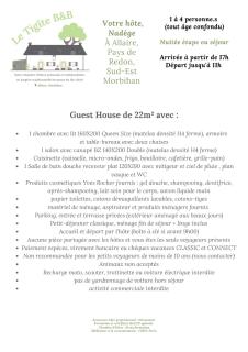 Le Tigîte B&B, Suite autonome avec entrée indépendante, petit-déj et linge fourni, pour 1 à 4p -Queen size et canapé lit double- - Allaire - 6