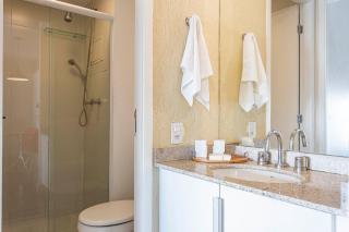 BHaus Bela Vista Bela Cintra - Apartamento 50m2 com Varanda e Linda Vista 17o andar - Cama Queen - Próximo ao Shopping Frei Caneca e Metrô - Academia - Piscina - Lavanderia - Vaga de Garagem - Acomoda 2 adultos e 1 criança - bc75 - 4