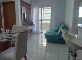 Apartamento vila tupi - área gourmet - 1 quadra da praia - 5