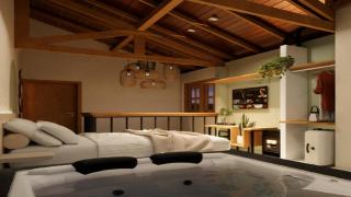 Loft com hidro casal, ar cond/lareira, churrasqueira gourmet - Penha - 1