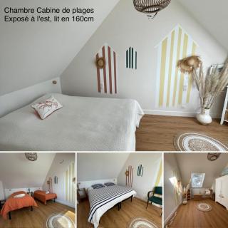 Ty Glazu Doelan espace 60m2, Port& criques à pied, 2 chambres privées au 1er étage, SDB, WC séparé - Clohars-Carnoët - 9