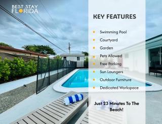 Tropical Villa Pool Courtyard & Garden View - Fort Lauderdale - 9