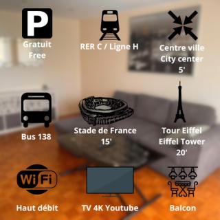 OPEN 24 7 Apartment parking 15' PARIS 3' ATHLETICA - 9