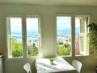 Terrasse, vue panoramique, parking et clim - Niza - 8