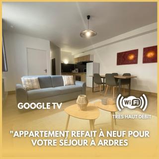 Appartement Le Terracotta - centre ville Ardres - fibre - 2 lits et lit bébé - Ardres - 0
