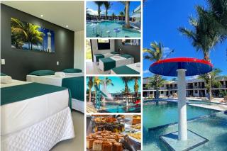 O BEIRA MAR PRAIA HOTEL está LOCALIZADO na ORLA, na PRAIA DE TAPERAPUAN, CAFÉ INCLUSO, Wi-Fi 500mb, PISCINAS, Estacionamento Privativo, Ar Condicionado Split, SMART TV, Frigobar, - Porto Seguro - 0