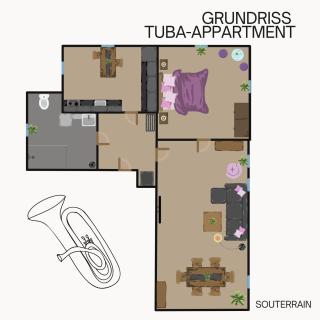 Trompeten-, Posaunen- & Tuba-Appartment in Stolpen - Stolpen - 8
