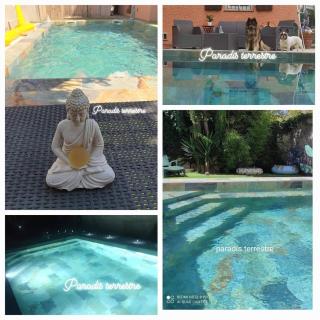 Paradis terrestre sud de la France, avec sa piscine bali privée, clim, jardin, animaux admis,5 mn autoroute - 0