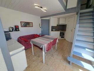 Appart 2 pièces mezzanine clim, bord de plage, parking - FR-1-326-722 - 2