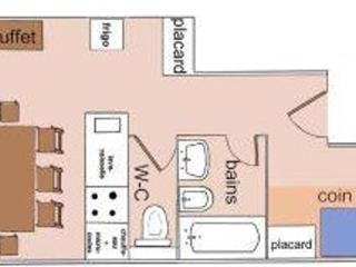 Les Saisies: Grand 2 pièces cabine, 6 pers, cheminée, balcon sud, wifi - FR-1-293-248 - Hauteluce - 4