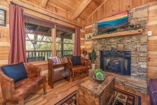 View! Cozy, Private, Fireplace, Hot Tub Log Cabin, Honeymoon! - 1