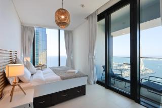 Livbnb - Boho 3B with Maid, High-Floor Sea and AinView in Address Beach Resort - Dubái - 8