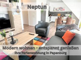 Ferienwohnung "Neptun" Papenburg Balkon Einbauküche Neubau 74 qm 2 Schlafzimmer 4 Personen - Papenburg - 0