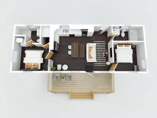 Block of 4 Lodges at Eden Reserve - For Groups - 6