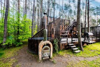 Domek lubiana180 SCANDI wśród drzew JACUZZI SAUNA KOMiNEK i TARAS na dachu jezioro Kaszuby Pieski tylko do 10kg za dodatkową opłatą - Grzybowo - 2