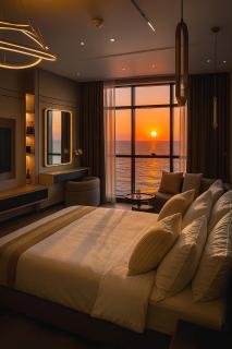 Beachfront , luxurious 2 bedrooms with sea view - Ajman - 0