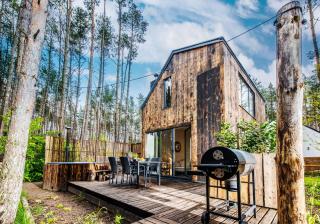 Domek lubiana180 WABI SABI w lesie jacuzzi sauna kominek - drewno w cenie pobytu - nad jeziorem Kaszuby pieski tylko do 10kg za dodatkową opłatą - Lubiana - 3