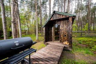 Domek lubiana180 WABI SABI w lesie jacuzzi sauna kominek - drewno w cenie pobytu - nad jeziorem Kaszuby pieski tylko do 10kg za dodatkową opłatą - Lubiana - 7