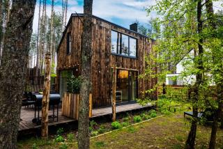 Domek lubiana180 WABI SABI w lesie jacuzzi sauna kominek - drewno w cenie pobytu - nad jeziorem Kaszuby pieski tylko do 10kg za dodatkową opłatą - Lubiana - 1