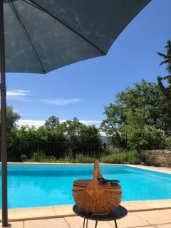 Luberon Provence Swimming pool Terrace View for 2 - Viens - 8