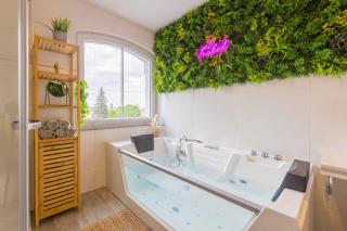 Tropengeflüster, exclusives Penthouse mit Whirlpool und Panoramablick über Hof - Hof - 2