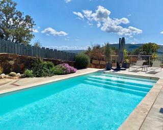 VILLA CARAMONTINU SERENA à Pinarello, proche plage, vue mer, piscine chauffée - Zonza - 9