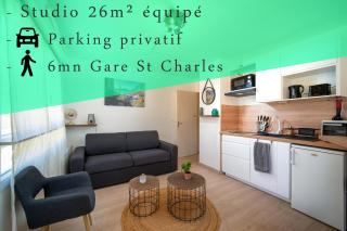 Appartement tout équipé avec parking à 6min à pied de la gare st charles - Marsiglia - 0