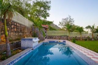 Alaya Stays Ramgarh Colonial-Style 2-BHK Villa Amidst the Hills with Private Pool & Garden - 1