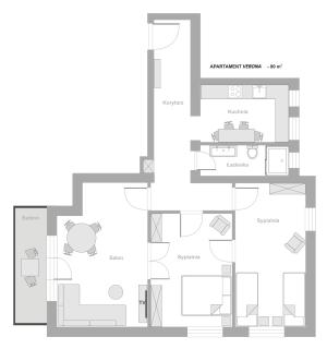 Sanhaus Apartments - VERONA - apartament z balkonem i dwoma sypialniami, 200 m od plaży - Sopot - 4