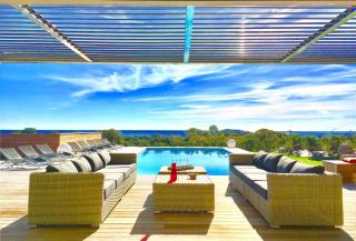 Piscine chauffée, villa vue mer, proche Pinarello - Zonza - 0