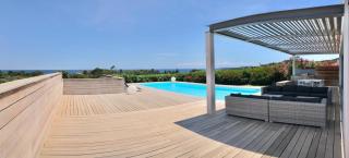 Piscine chauffée, villa vue mer, proche Pinarello - Zonza - 7
