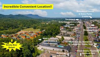 Smoky Bear Splash Top Rated Private Pool Cabin with Hot Tub, Mtn Views, Arcade Games, Excellent Location - Pigeon Forge - 4