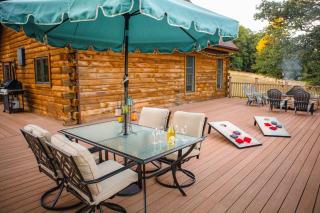 Rustic Ridge Log Cabin: Hot Tub, Games, Views! - 5