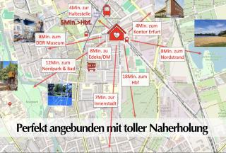 Großraum-Apartments mit 2SZ, WZ, Küche, Smart-TV, Parken, etc - Erfurt - 1