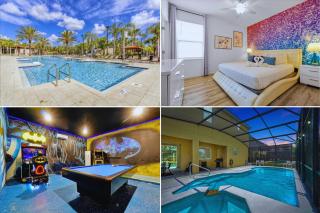 12BR Solterra Mansion + Arcade Game Room & Pool - Davenport - 9
