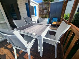 Mobil Home Beg Meil 300m plage avec piscine partagée, terrasse privée et Wi-Fi - 7