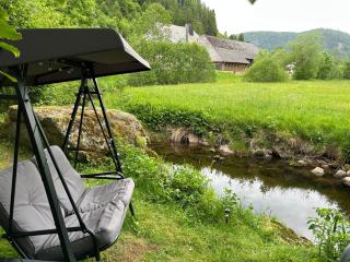Naturidyll am Fluß - Ferienhaus Albmatte - großer Garten zum grillen und entspannen-direkt neben dem Radon Revitalbad mit Sauna und Thermalbecken - St. Blasien - 8