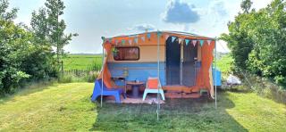Retro caravan de Duif vlakbij het Sneekermeer - Terzool - 0