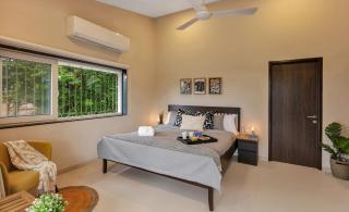 SaffronStays Nilaya by the River - 3BR riverside villa with private pool, bonfire, BBQ & river views - 3