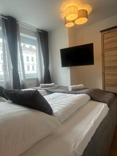 Chic 1BR & 1LR Apt only 9 Min to City Center, King Bed, Metro Access - Wenen - 3