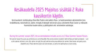 Ruka Vuosselin Helmi C11 - 2x kesäkausikortti, talvisin hissiliput - Kuusamo - 7