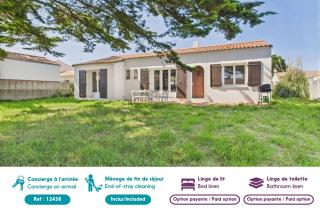 Jardin, 800m de la plage, maison pour 6 - 6